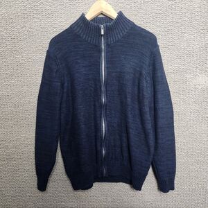 TRICOTS ST RAPHAEL Sweater Full Zip Navy Blue Size M Slim